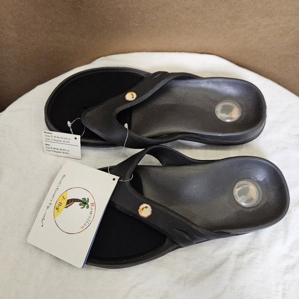 Black Flip Flop Sandals Men Size 11 - Picture 12 of 16